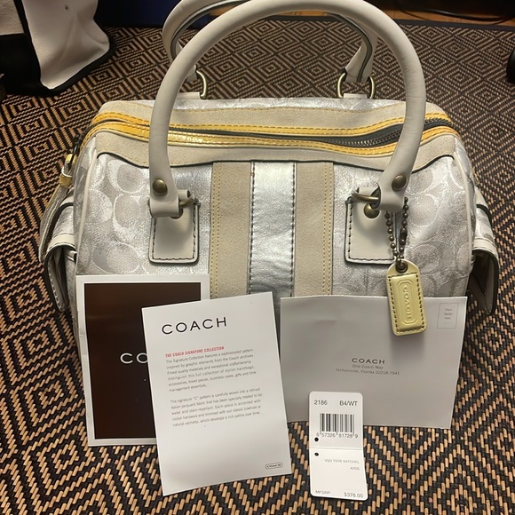 Vintage Y2K Coach Signature Print Tie Dye satchel 2186 soho hampton speedy - Picture 2 of 14